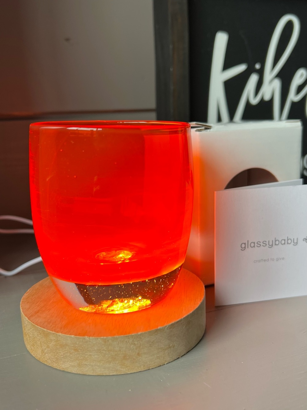 Glassybaby votive holder “Outspoken”